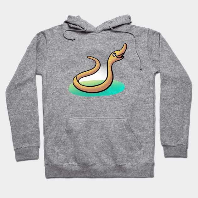 Cute Eel Drawing Hoodie by Play Zoo